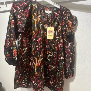 Entro Multicolor Abstract Blouse